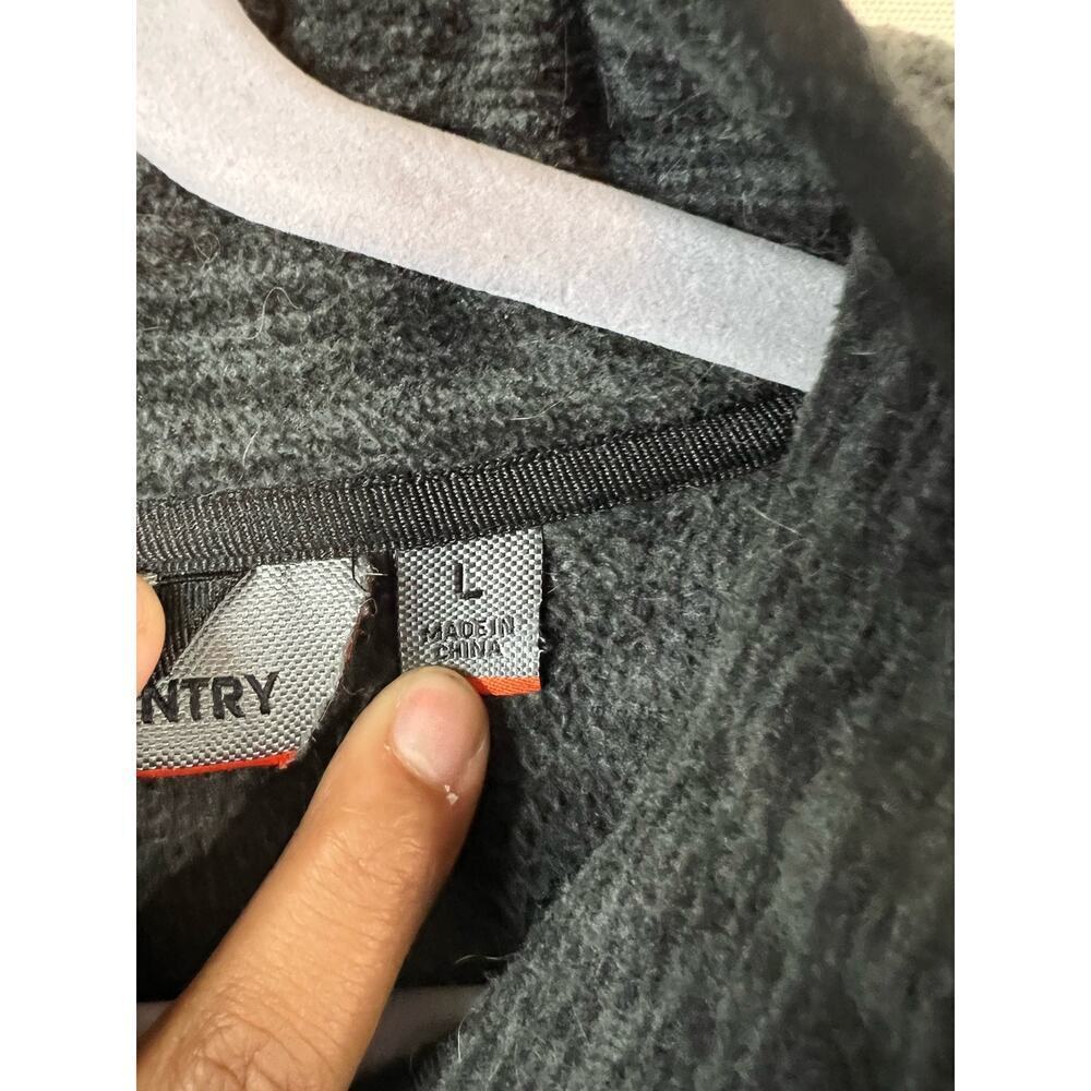 Free Country Grey Men's Black Fleece Jacket Size Large - Picture 4 of 5